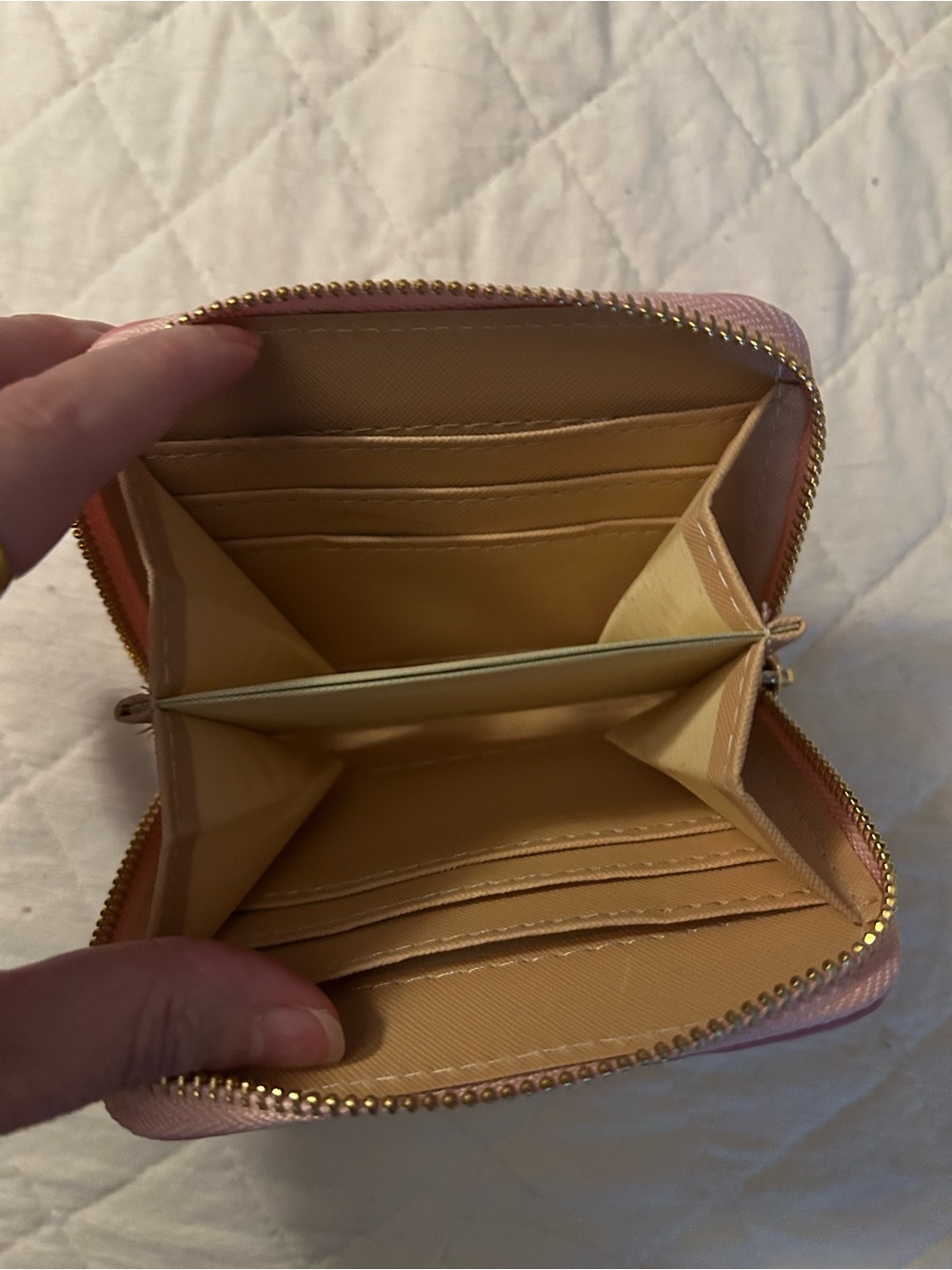 Pink Embossed Compact Wallet - Picture 2 of 3